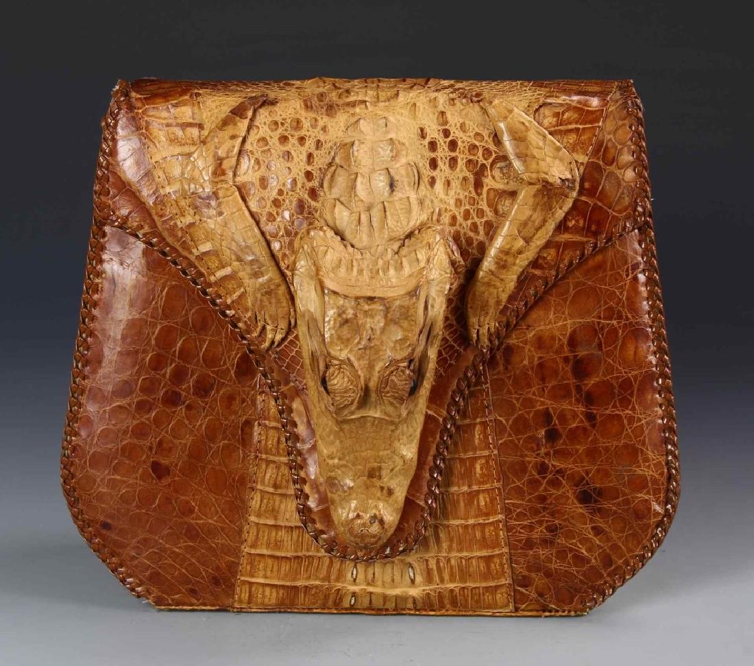 Crocodile Leather Bag With Crocodile Design (1 of 2)