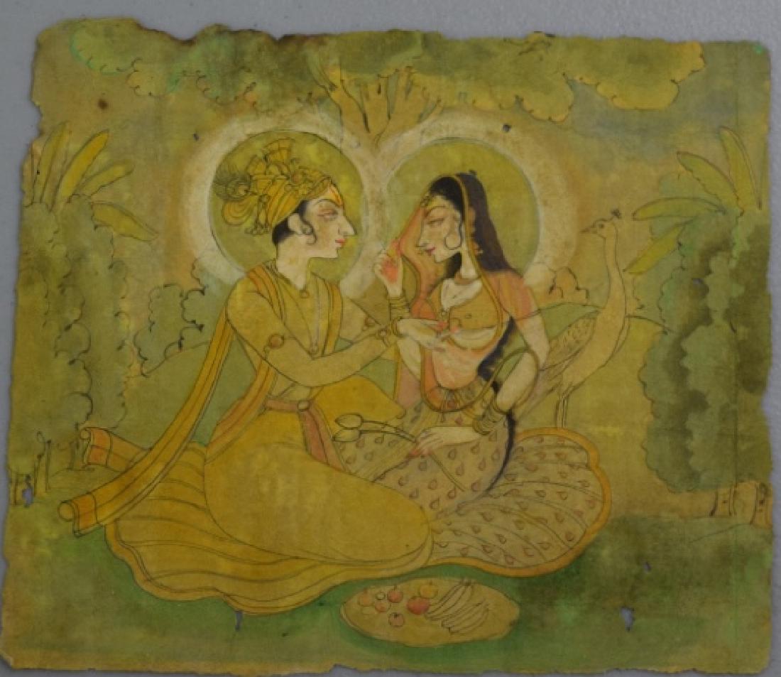 Indian Rajasthani Miniature Painting Sketch (1 of 2)