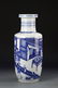 Chinese Blue and White Rouleau Vase - 3