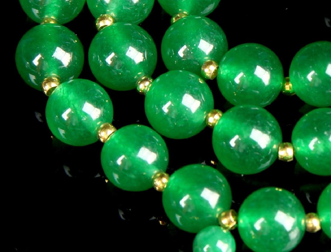 Chinese Jade Necklace with Happy Buddha Pendant (1 of 3)