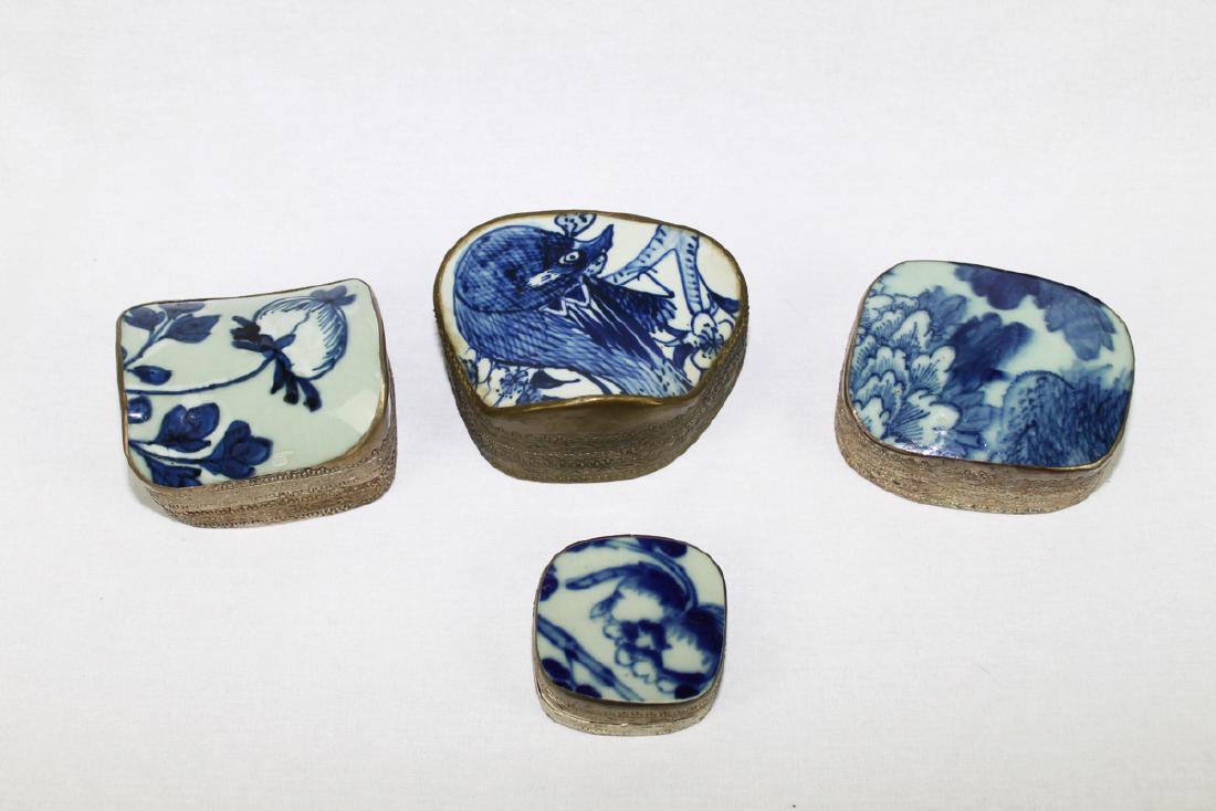 Four of Chinese Antique Porcelain Boxes (1 of 9)