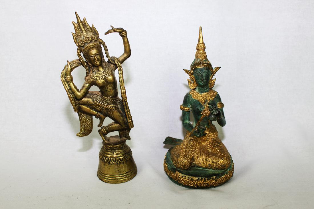 Two Oriental Brass Figures (1 of 3)