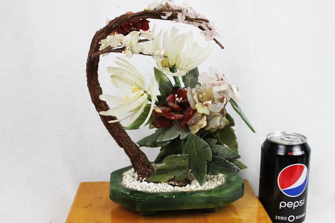 Chinese Rose Quartz Tree in Jade Planter (1 of 10)