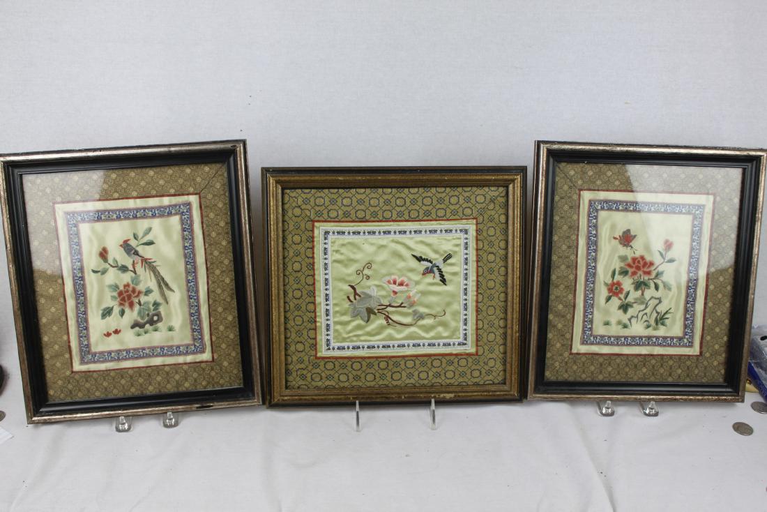 Three Hand Made Chinese Silk Painting (1 of 7)