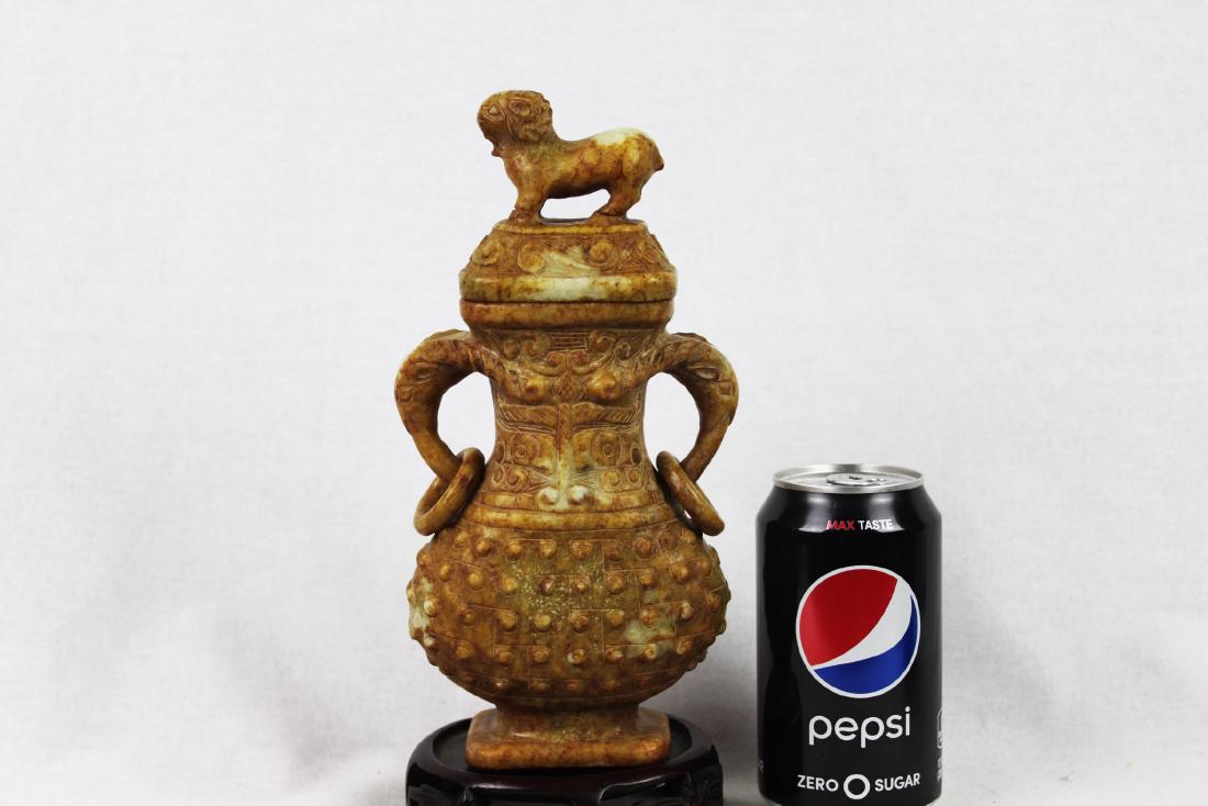 Antique Hand Carved Jade Vase 19th Century (1 of 10)