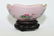 Antique Chinese Pink Porcelain Bowl With Wood Stand - 2