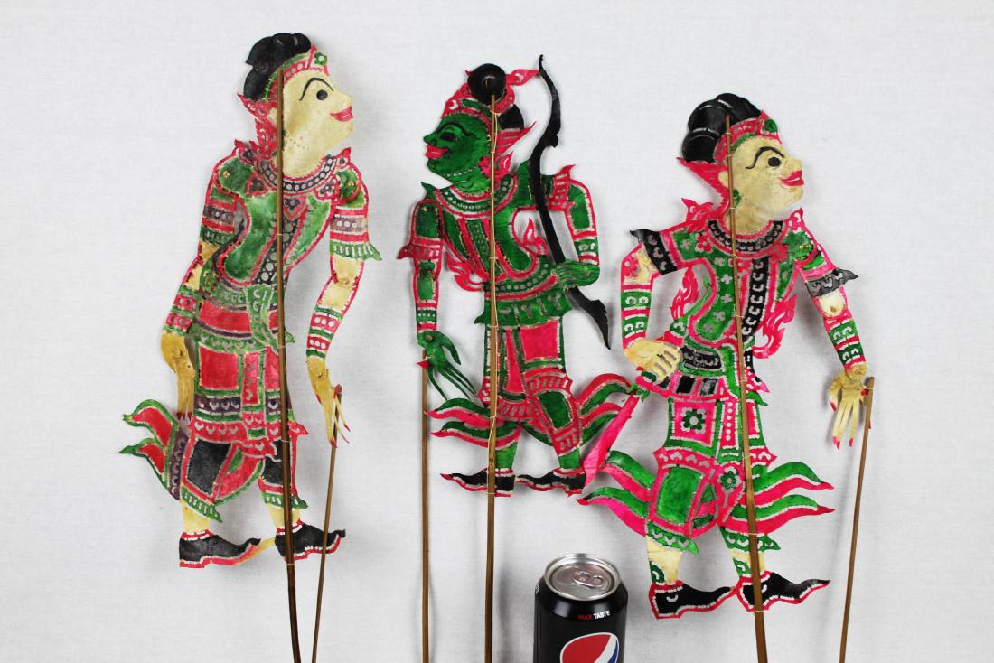 Antique Chinese Shadow Play Theatre Figures (1 of 4)