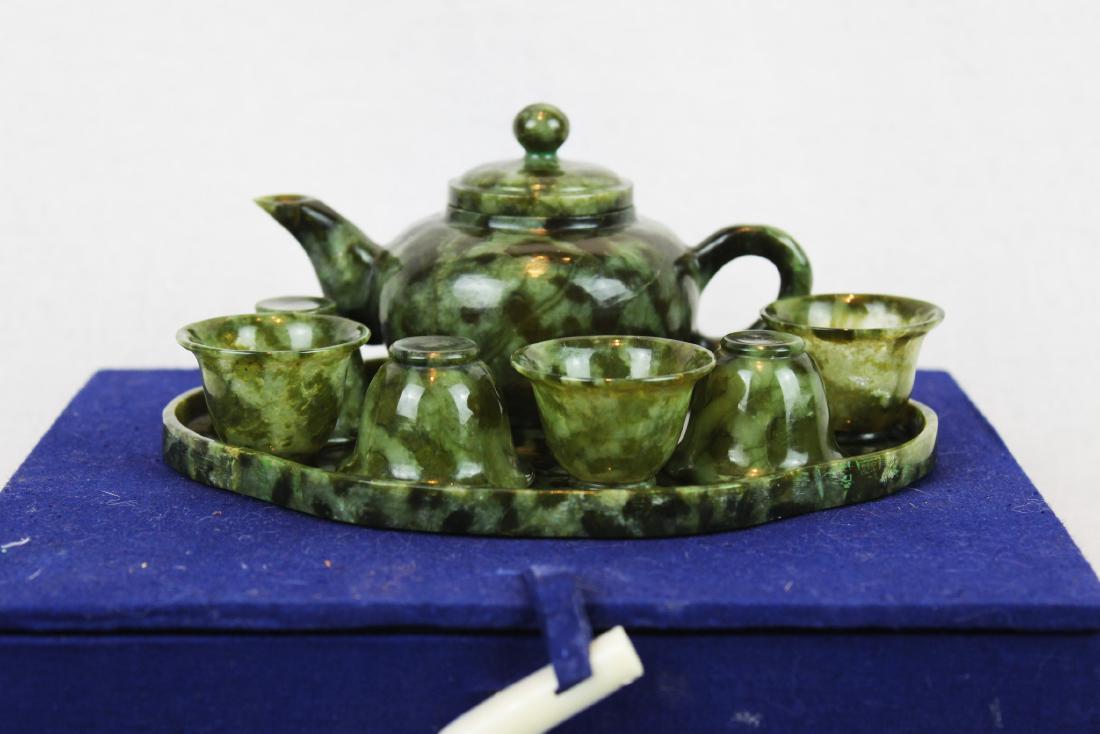 A Set of Jade Tea Pot and Cups (1 of 5)