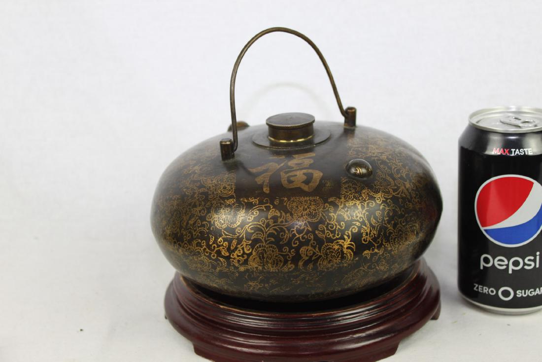 Antique Chinese Bronze Hot Warmer Pot (1 of 10)