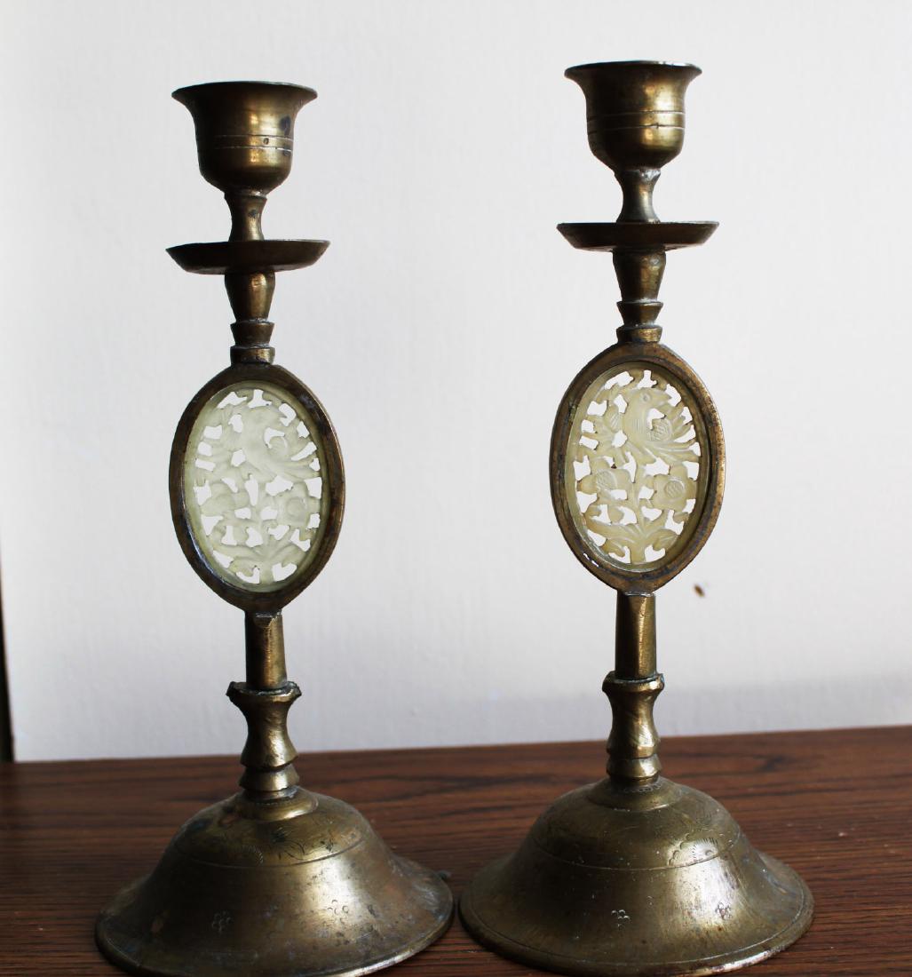 A Pair Antique Candle Stands. (1 of 6)