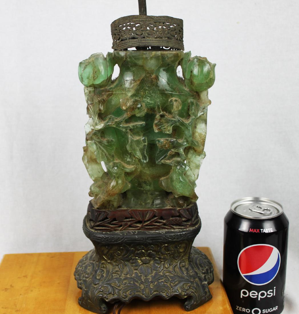 Antique Hand Carved Jade Lamp (1 of 10)