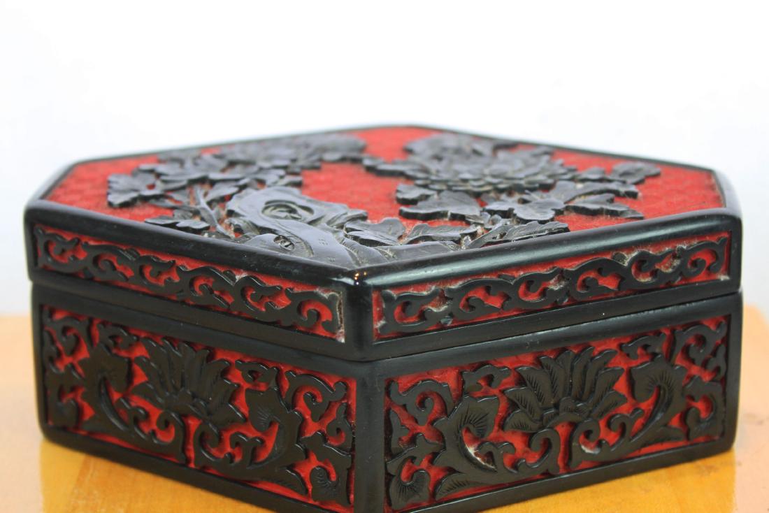 Antique Chinese Cinnabar Lacquered Box (1 of 7)