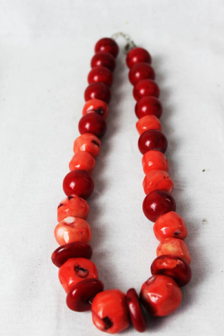 Hand Carved Red Coral Necklace (1 of 7)