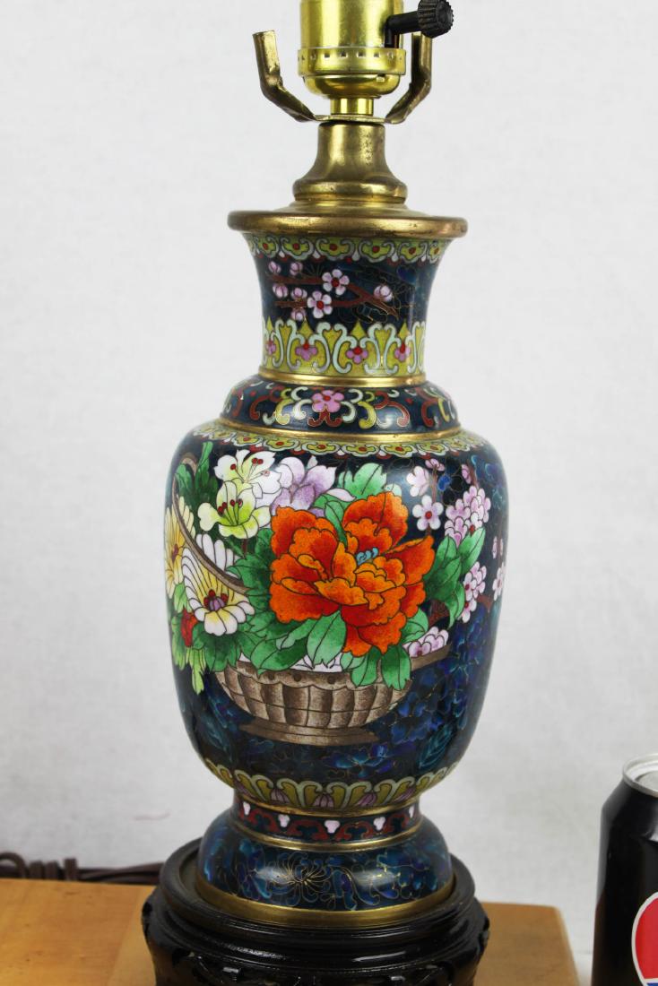 Antique Chinese Cloisonne Vase Lamp (1 of 10)