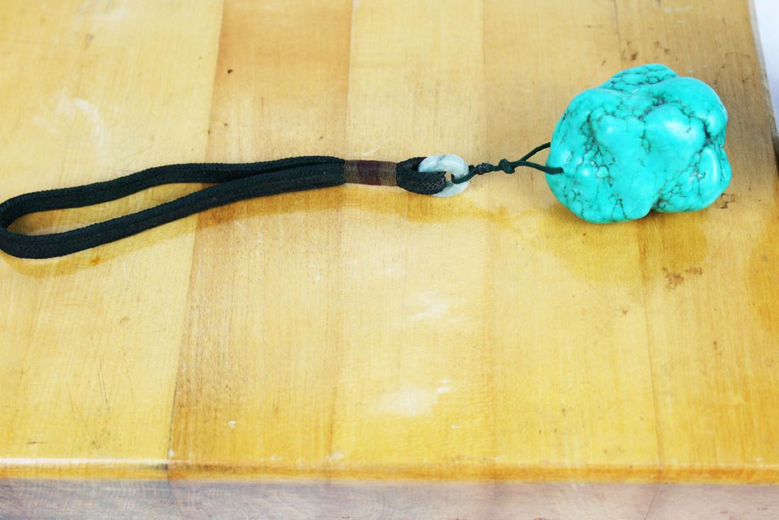 Turqoise Stone Necklace w/green Jade (1 of 6)