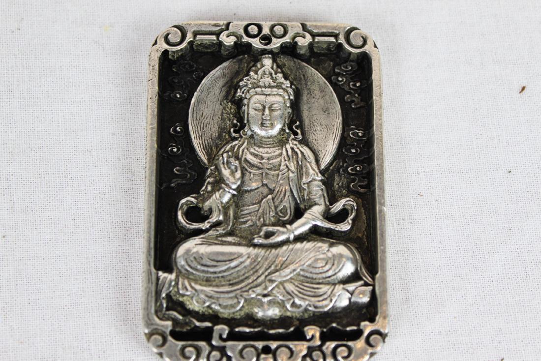 Antique Sterling Silver Buddha Pendant (1 of 6)