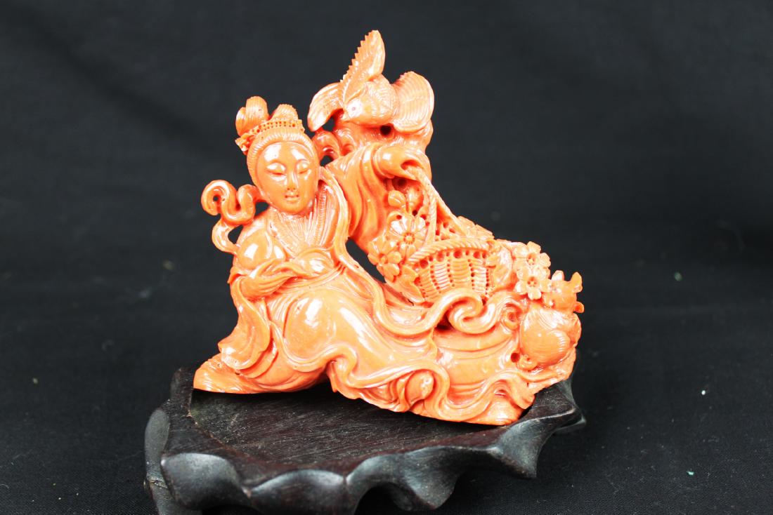 Hand Carved Chinese Statue (1 of 4)