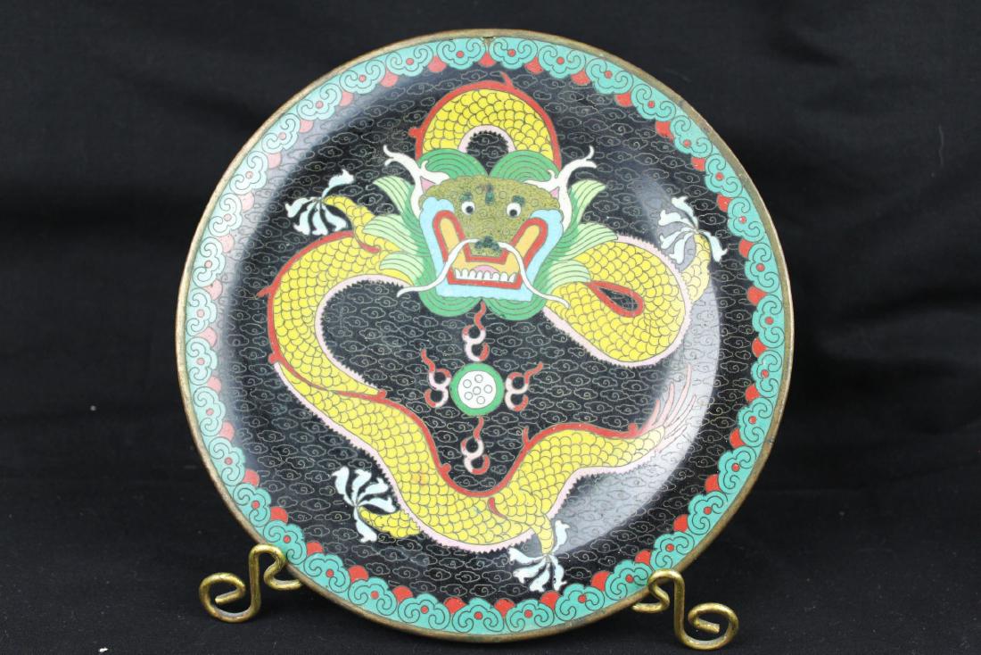 Antique Chinese Cloisonne Plate (1 of 7)