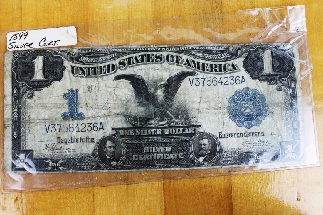 Antique US Dollar 1899 Silver Certificate (1 of 2)