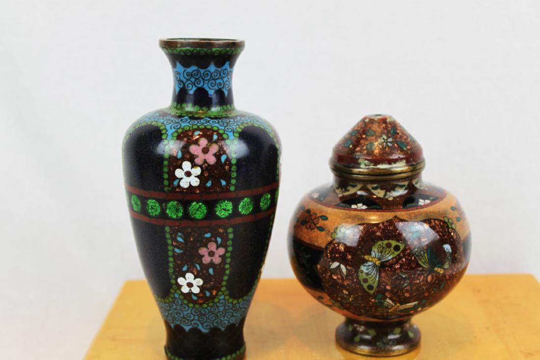 Two Antique Chinese Cloisonne Vase (1 of 10)
