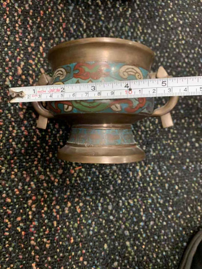 Antique Chinese Cloisonne Bronze Censor (1 of 5)