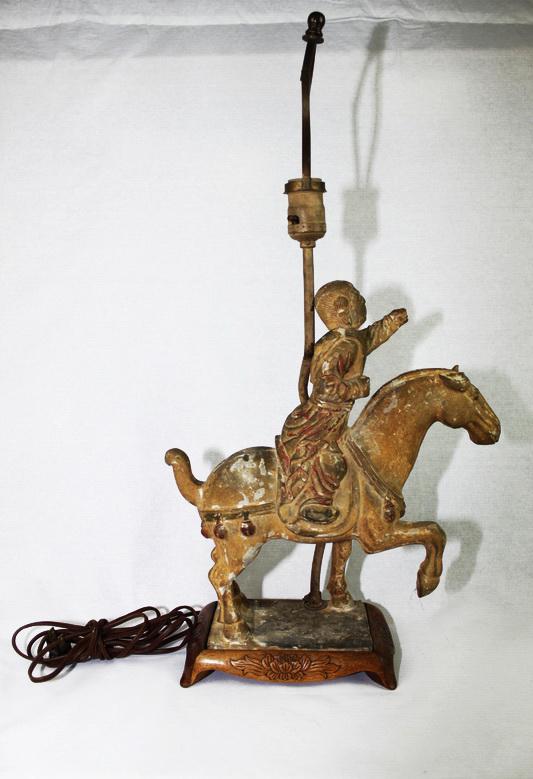 Large Antique Chinese Tang Horse Lamp (1 of 8)