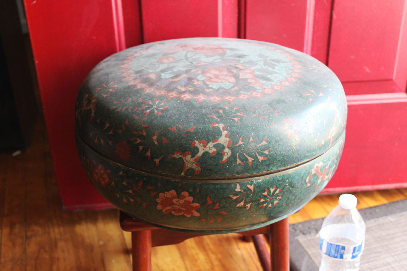 Antique Chinese Large Circle Cloisonne Box (1 of 6)