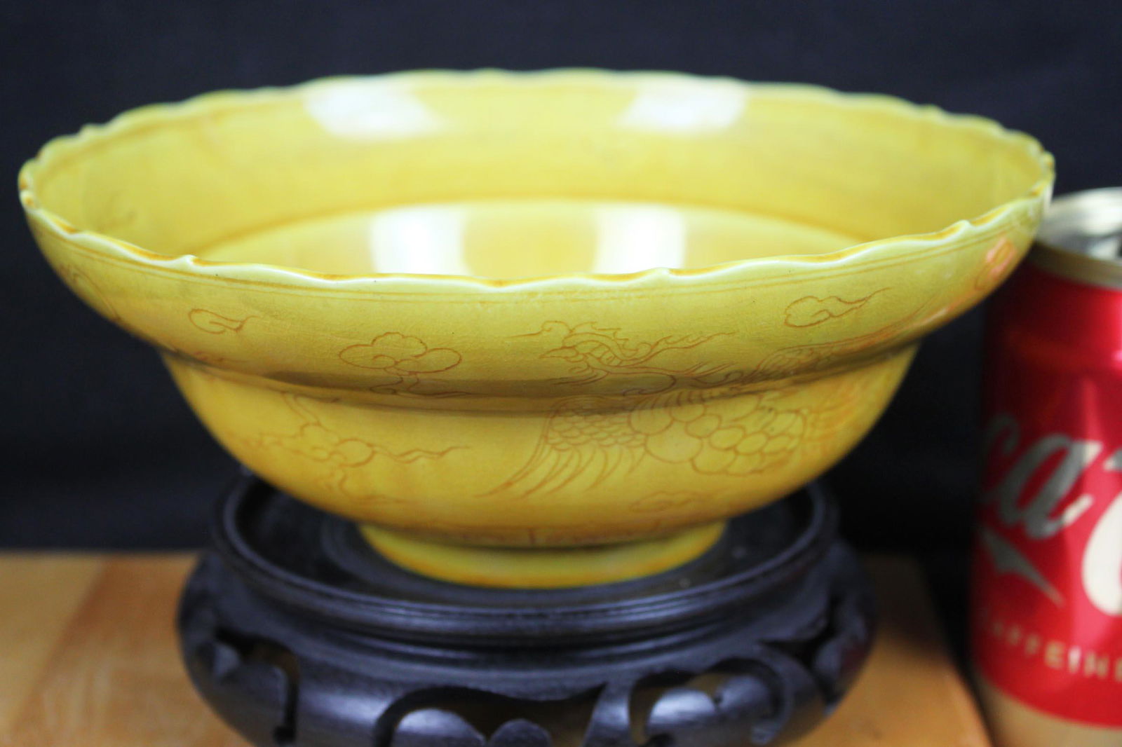 Antique Chinese Celadon Porcelain Bowl: 7''x2.5''