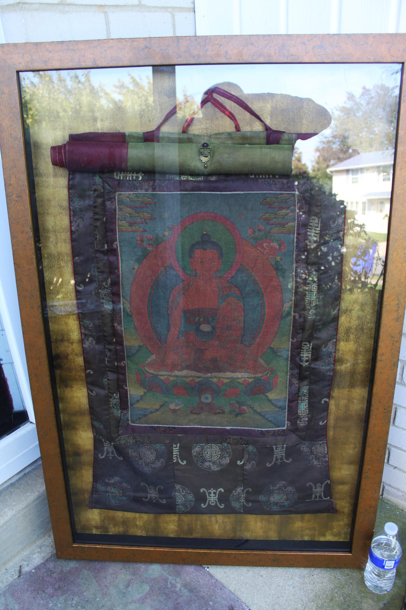 Antique Chinese Tibetan TangKa - Thangka -TonKa (1 of 9)