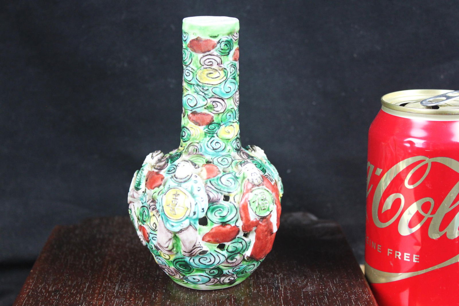 Antique Chinese Ceramic Vase Reticulated Hand Painted CA (1 of 8)