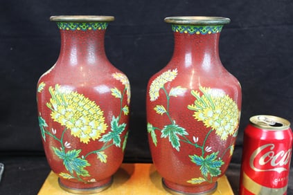 A pair Chinese Cloisonne Vase