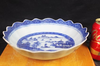 Antique Chinese Blue and White Porcelain Plate
