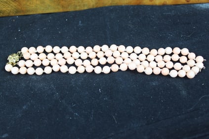 Chinese White pearl hand made necklace