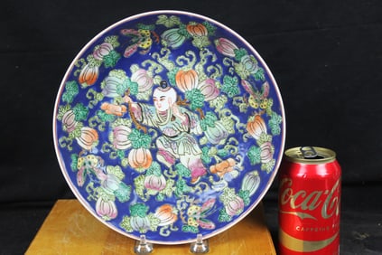 Antique Chinese Porcelain Plate - Wucai color