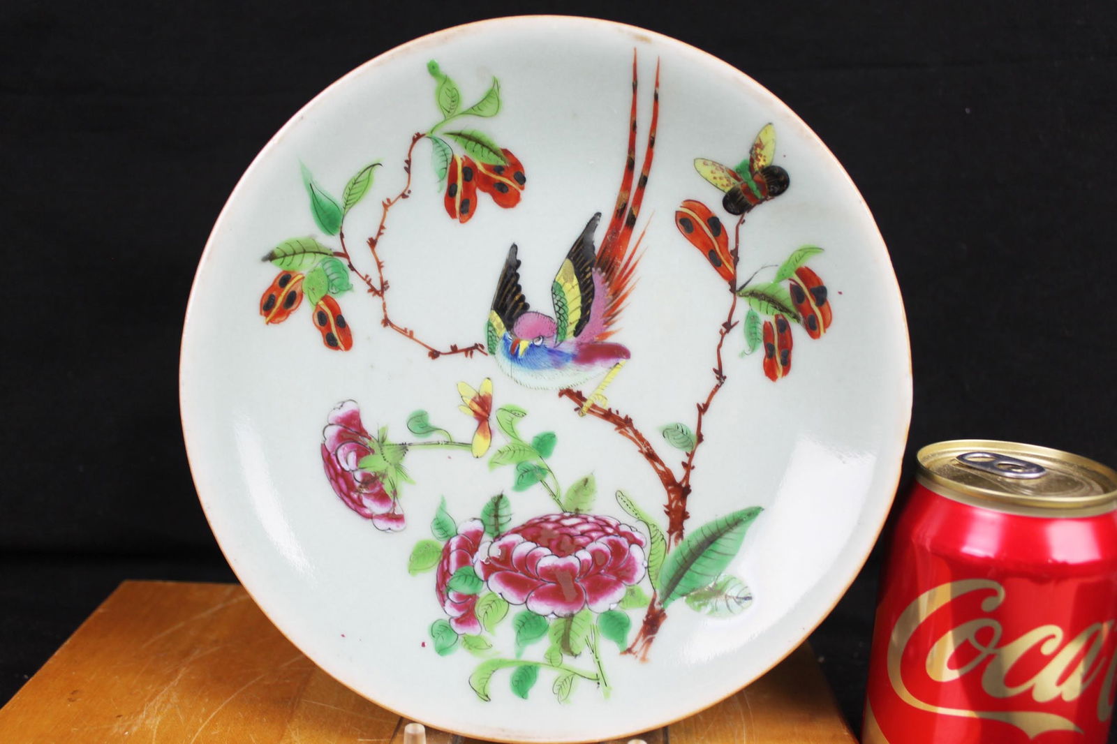 Antique Chinese Porcelain Plate: Dia 8''