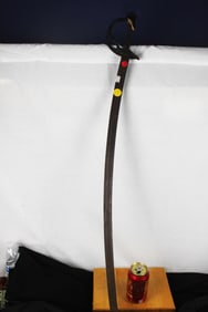 AMERICAN CIVIL WAR CAVALRY SABRE IN SCABBARD, marked ADK the US cavalry during the American Civil
