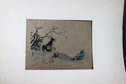 “Three Yang (Goats) Under Plum Blossoms?? Traditional Chinese Painting