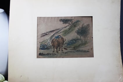 Traditional Chinese Painting “Child Riding a Water Buffalo