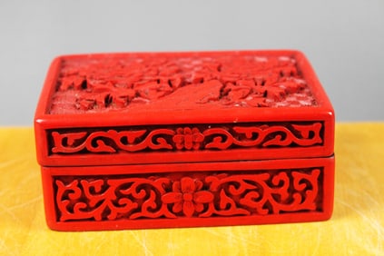Vintage Chinese Cinnabar Lacquer Box