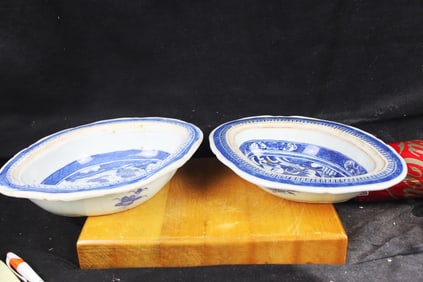 Chinese Canton Blue&white porcelain dishes
