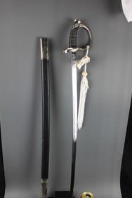 Ceremonial Dress Sword with Etched Blade & Tassel