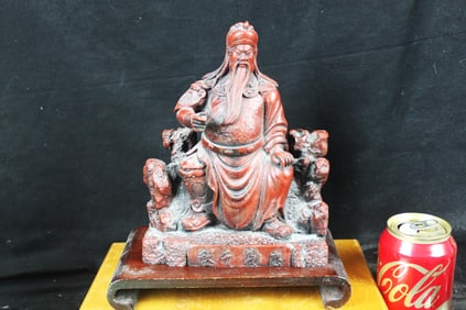 Chinese Guan Yu Statue Figurine General Kwan Gung Guan Gong God of War Wealth High