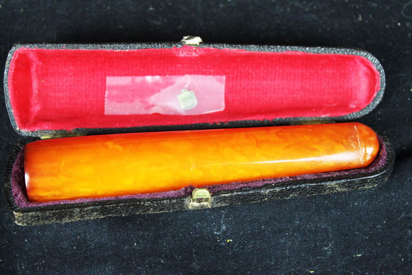 Antique Hand Carved Amber Smoke Filter (1 of 5)