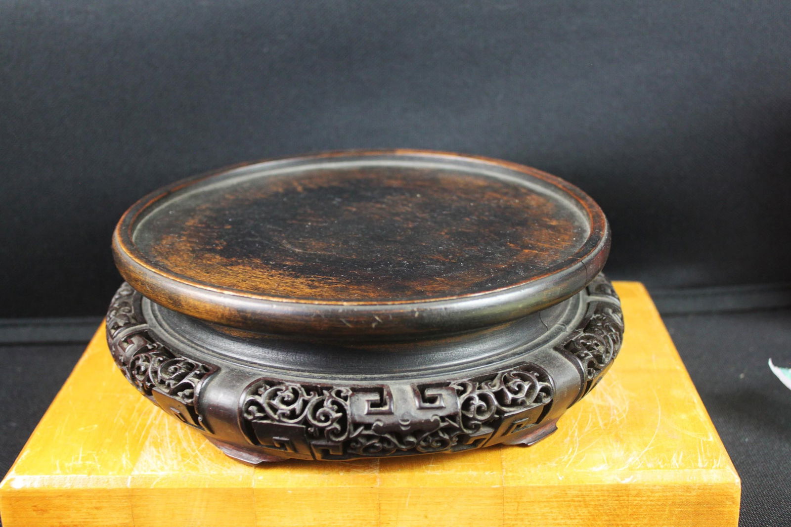 Antique Chinese Carved Hardwood Stand (1 of 5)