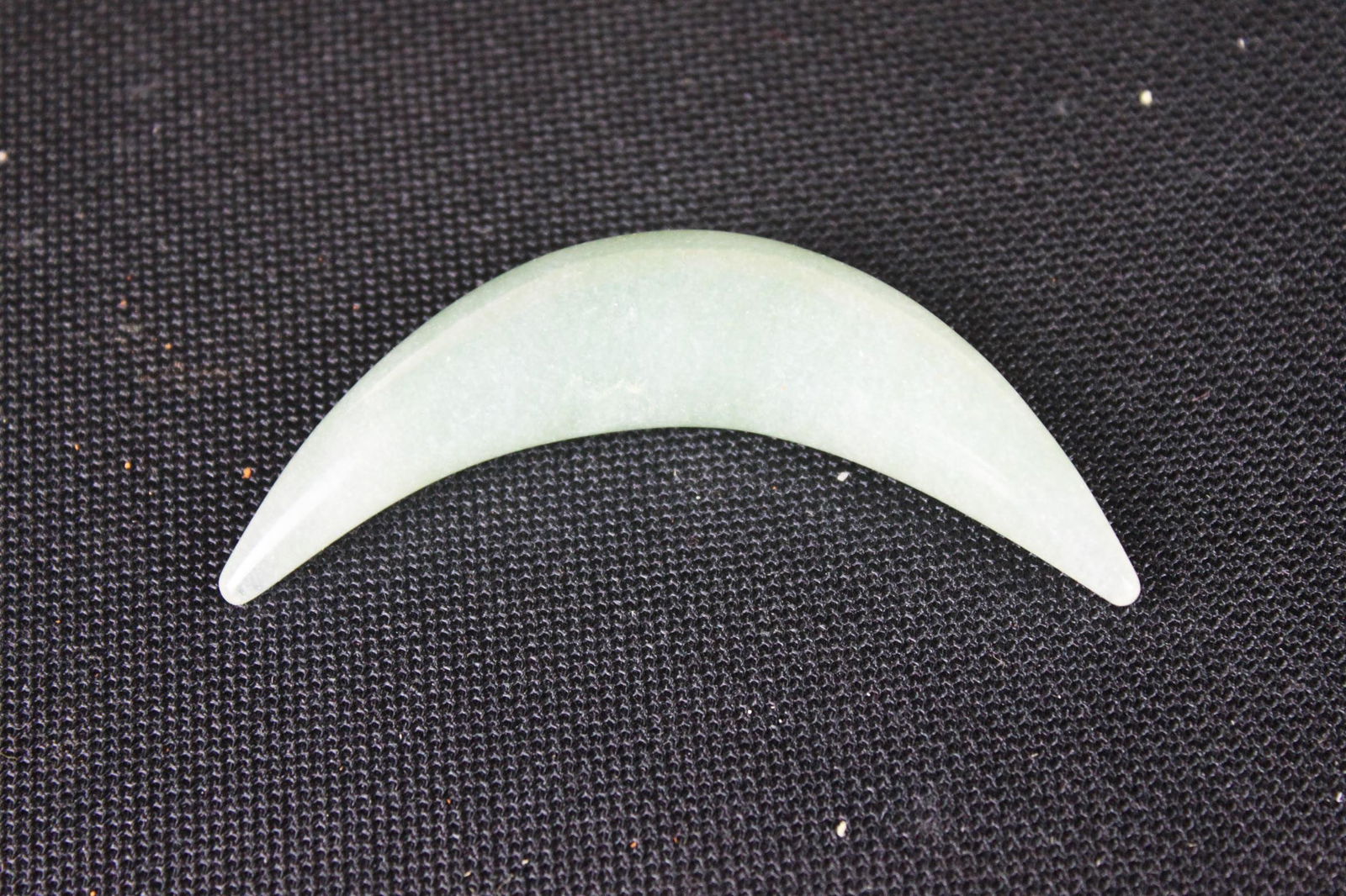 Vintage Pale Green Jade Crescent Pendant (1 of 2)