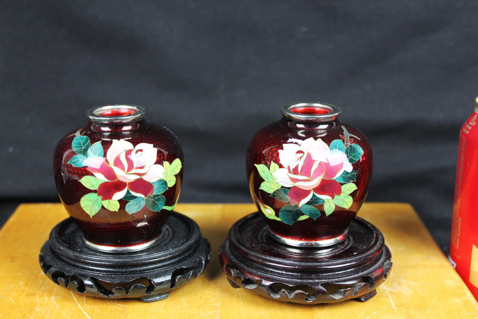 A Pair Chinese Gild Mini Vases (1 of 6)