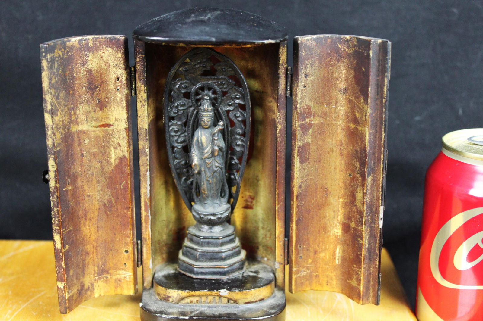 Antique Chinese Bronze Buddha in Wood Box (1 of 13)