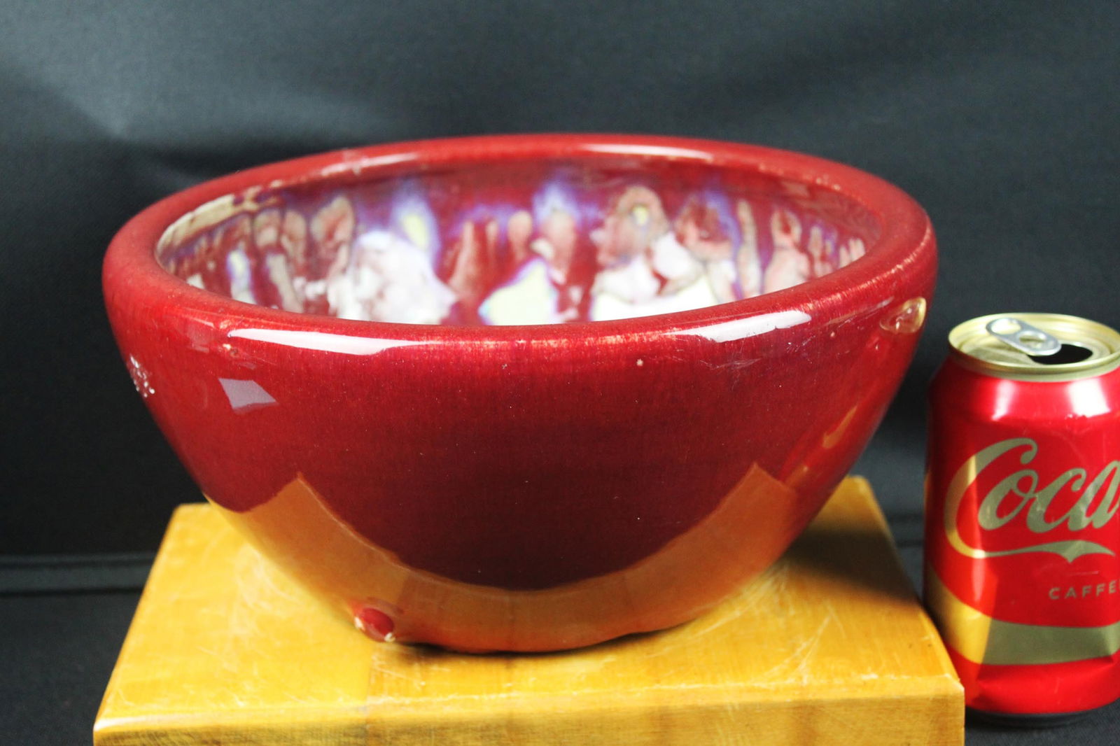 Chinese Flambé-Glazed Bowl (Langyao-Style), Drip Interior, 20th Century (1 of 13)