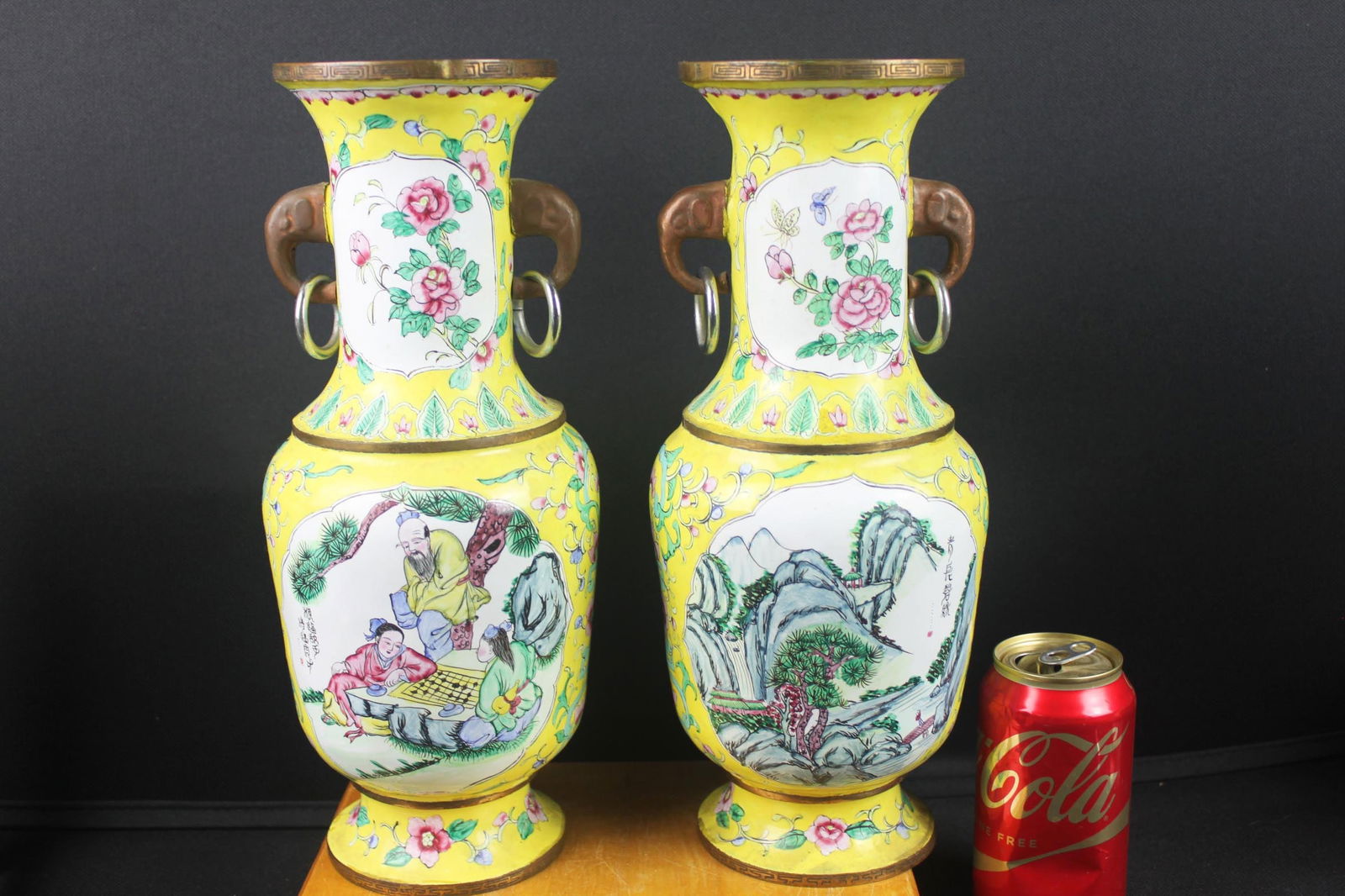 Antique Chinese enamel bronze vases (1 of 18)