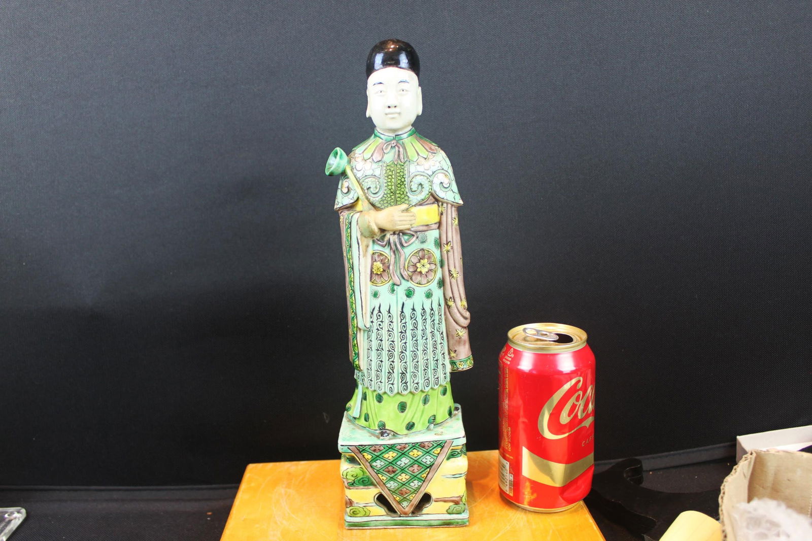 Pair of Chinese Enameled Porcelain Scholar Figures, 20th Century (1 of 20)